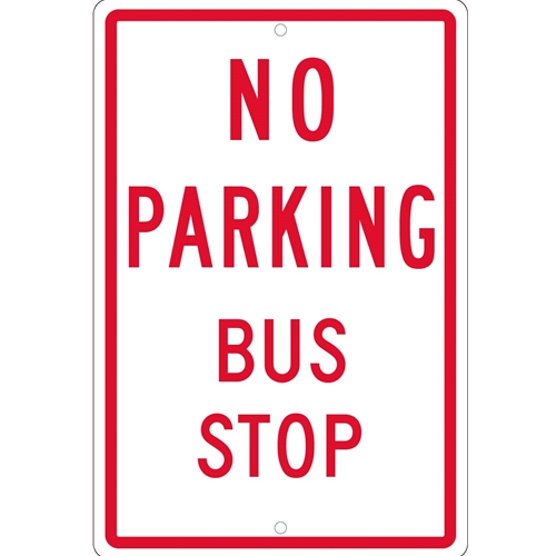 No Parking Bus Stop Sign (TM099H)