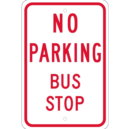 No Parking Bus Stop Sign (TM099J)