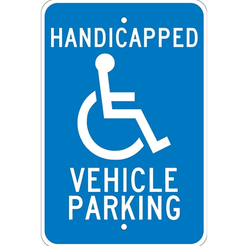 Handicapped Vehicle Parking Sign (TM10J)