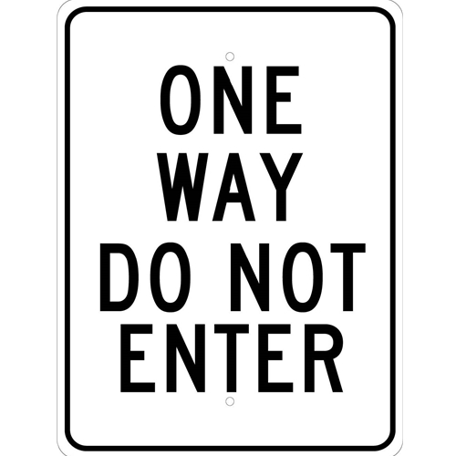 One Way Do Not Enter Sign (TM117J)