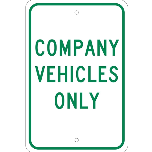 Company Vehicles Only Sign (TM138J)