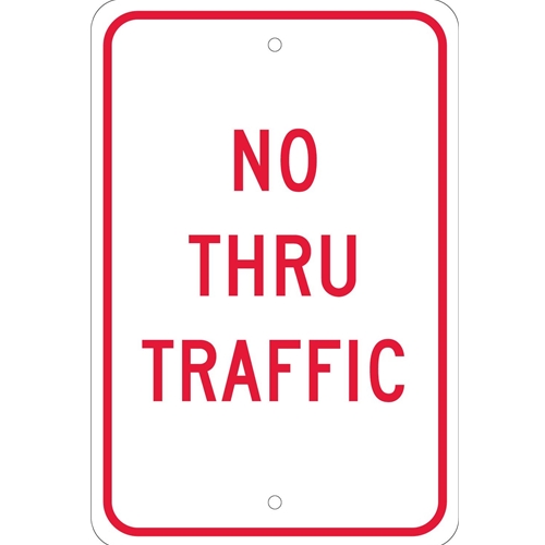 No Thru Traffic Sign (TM141J)