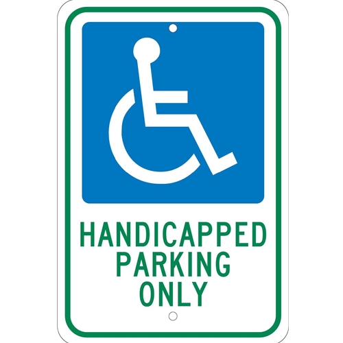 Handicapped Parking Only Sign (TM145J)