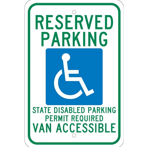 Reserved Parking Permit Required Sign (TM148J)