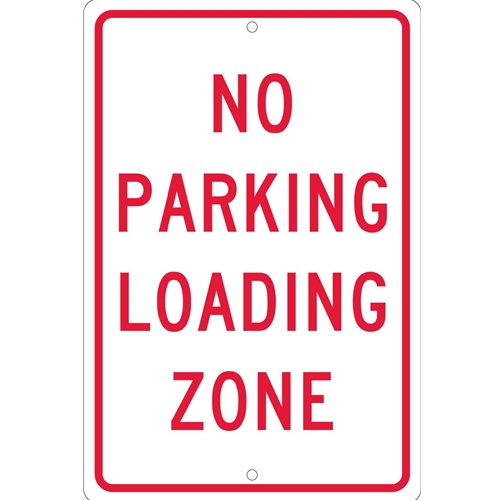 No Parking Loading Zone Sign (TM14H)