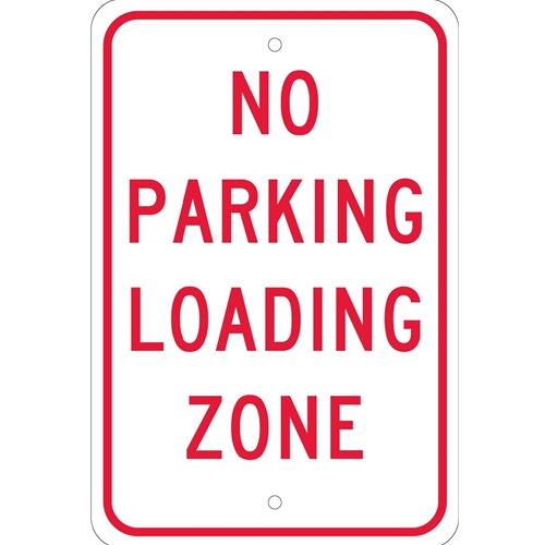 No Parking Loading Zone Sign (TM14J)