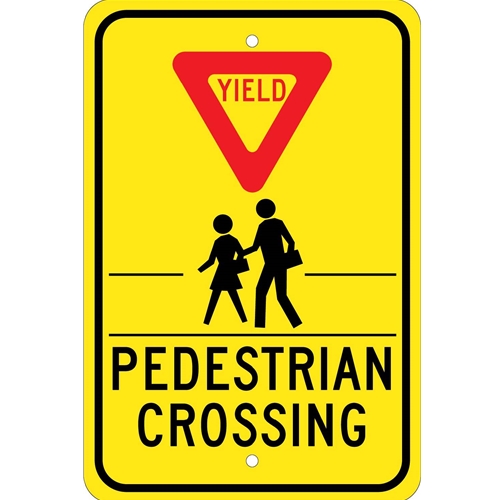 Yield Pedestrian Crossing Sign (TM169J)
