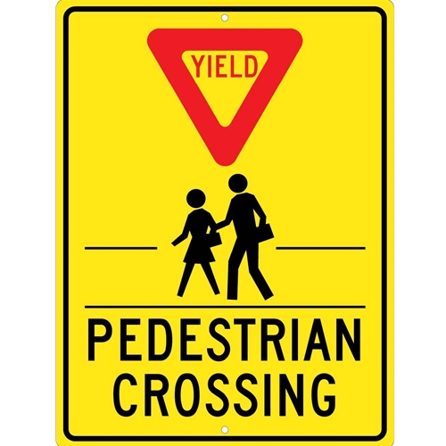 Yield Pedestrian Crossing Sign (TM170K)