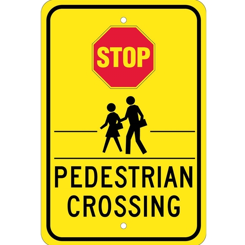 Stop Pedestrian Crossing Sign (TM171J)