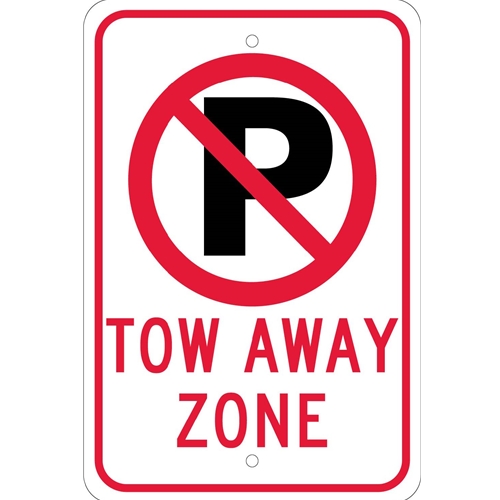 Tow Away Zone Sign (TM174J)