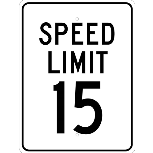 Speed Limit 15 Sign (TM19J)