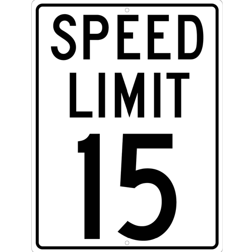 Speed Limit 15 Sign (TM19K)