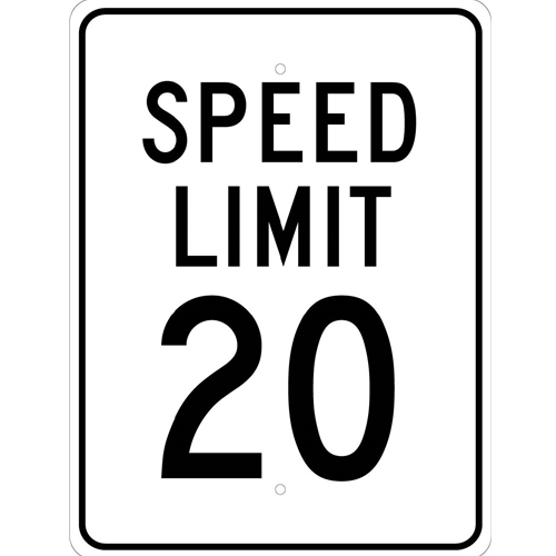 Speed Limit 20 Sign (TM20J)