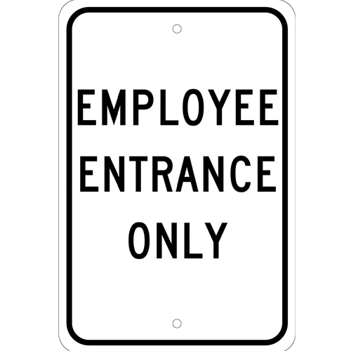 Employee Entrance Only Sign (TM219J)