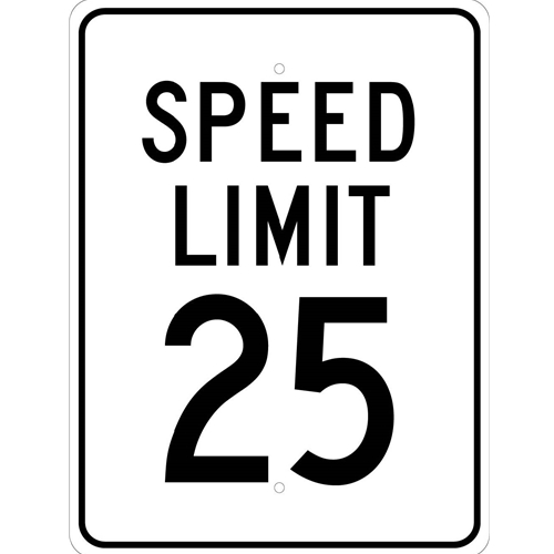 Speed Limit 25 Sign (TM21J)