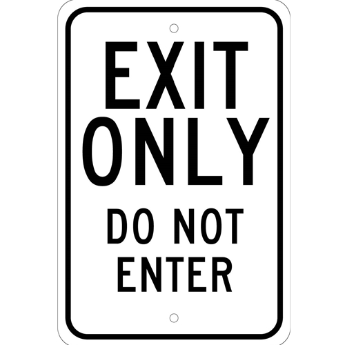 Exit Only Do Not Enter Sign (TM220J)
