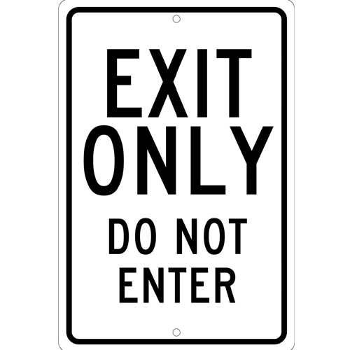 Exit Only Do Not Enter Sign (TM220K)