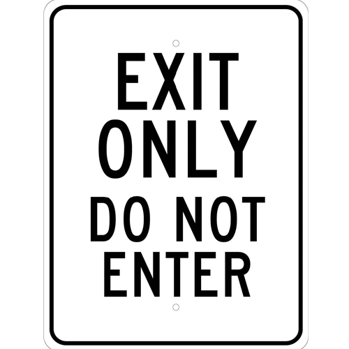 Exit Only Do Not Enter Sign (TM221J)