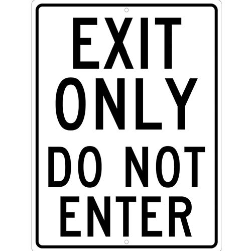 Exit Only Do Not Enter Sign (TM221K)