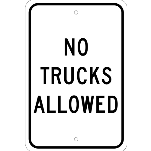 No Trucks Allowed Sign (TM222J)
