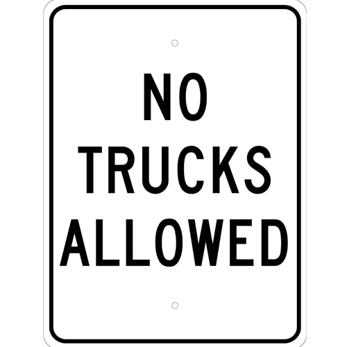 No Trucks Allowed Sign (TM223J)