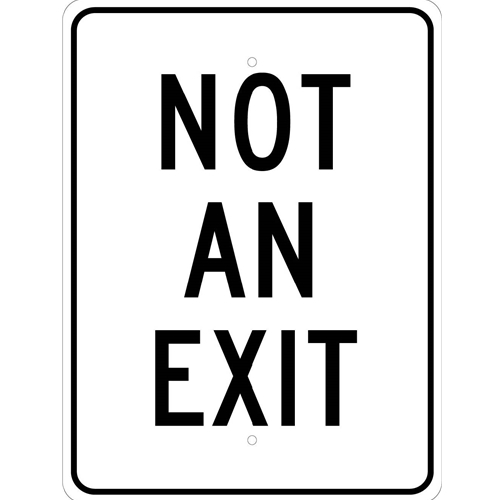 Not An Exit Sign (TM225J)