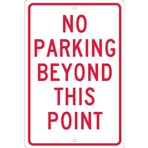 No Parking Beyond This Point Sign (TM26H)