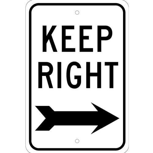 Keep Right Sign (TM27J)