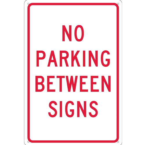 No Parking Between Signs Sign (TM29G)