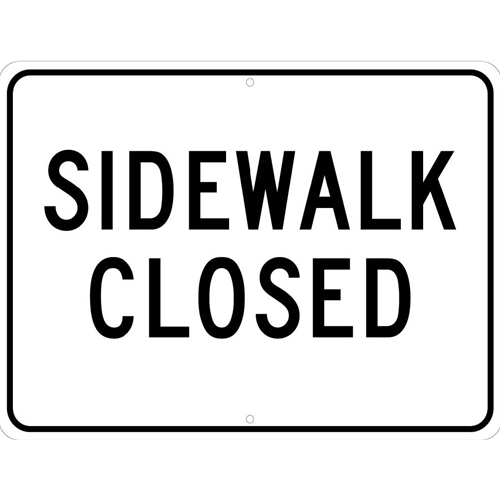Sidewalk Closed Sign (TM302J)