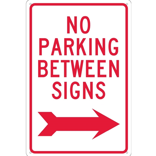 No Parking Between Signs Sign (TM30G)