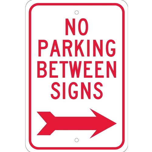 No Parking Between Signs Sign (TM30J)