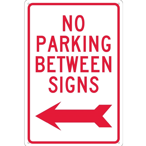 No Parking Between Signs Sign (TM31G)