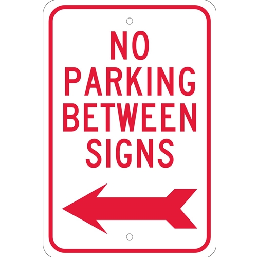No Parking Between Signs Sign (TM31J)