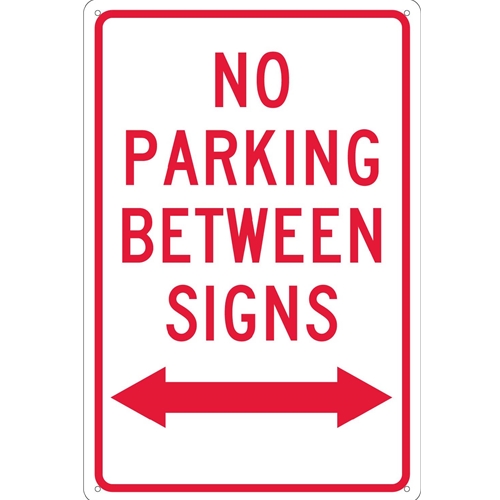No Parking Between Signs Sign (TM32G)