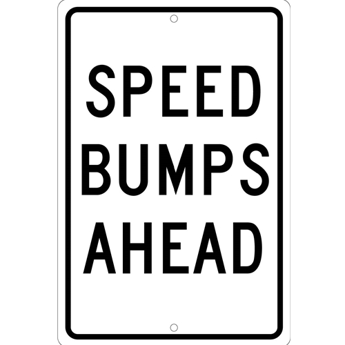 Speed Bumps Ahead Sign (TM35H)