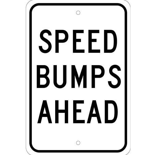 Speed Bumps Ahead Sign (TM35J)