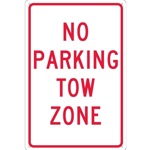 No Parking Tow Zone Sign (TM38G)