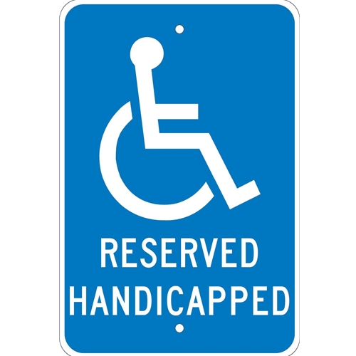 Reserved Handicapped Sign (TM39J)