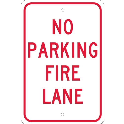 No Parking Fire Lane Sign (TM3J)