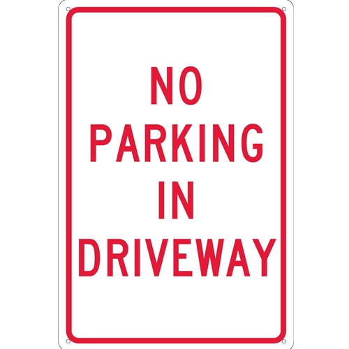 No Parking In Driveway Sign (TM46G)