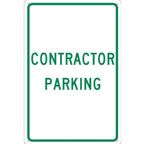 Contractor Parking Sign (TM50G)