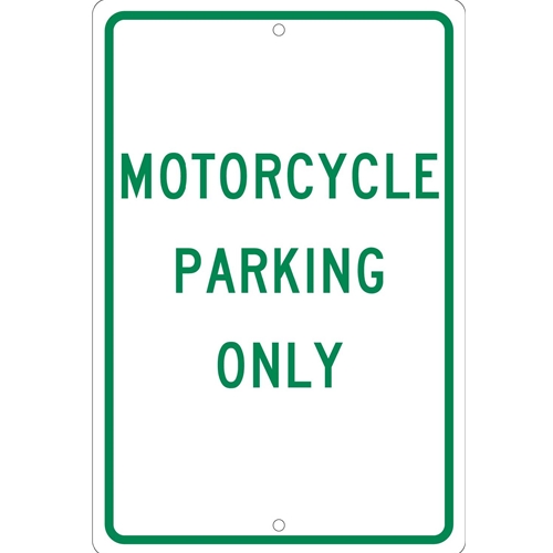 Motorcycle Parking Only Sign (TM53H)