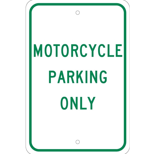 Motorcycle Parking Only Sign (TM53J)