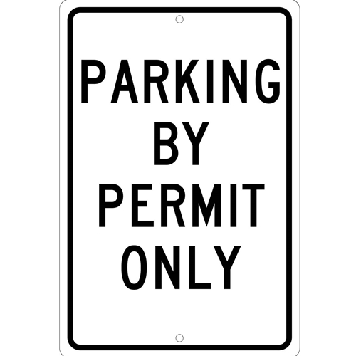 Parking By Permit Only Sign (TM54H)