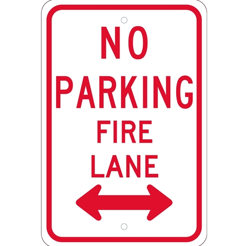 No Parking Fire Lane With Double Arrow Sign (TM620K)