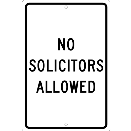 No Solicitors Allowed Sign (TM66H)