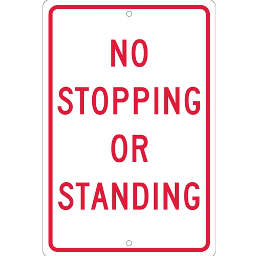 No Stopping Or Standing Sign (TM67H)