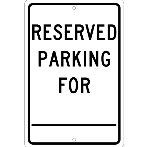 Reserved Parking Sign (TM6H)