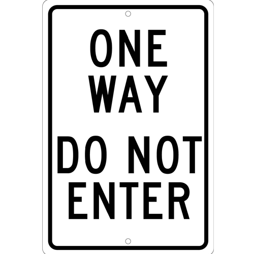 One Way Do Not Enter Sign (TM73K)